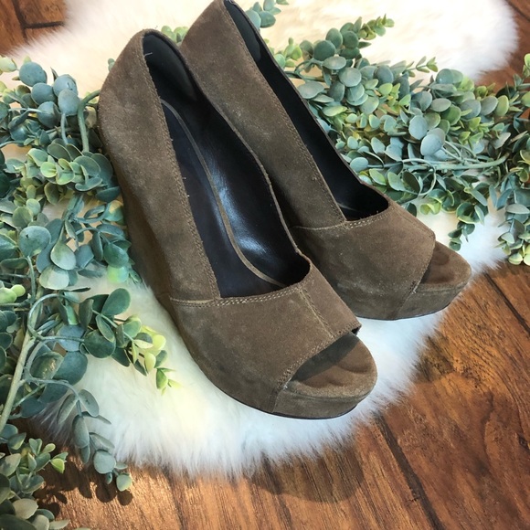 ELIZABETH AND JAMES Peep-Toe Platform Wedges - Picture 2 of 3